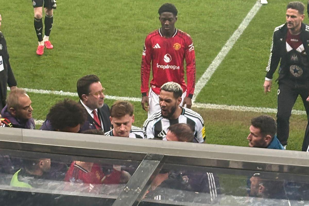 德甲直播-曼晚：纽卡曼联近年积怨已久，B费和乔林顿在球员通道吵架